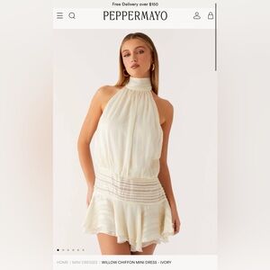 Peppermayo Ivory Mini Dress
